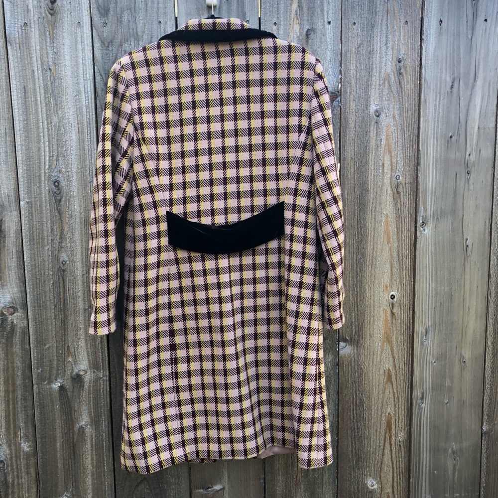 MAC & JAC Coat Women’s Tweed, Velvet Edgings  L - Picture 4 of 8